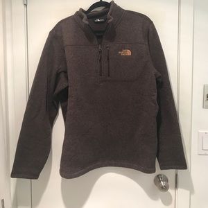 The North Face brown fleece pullover